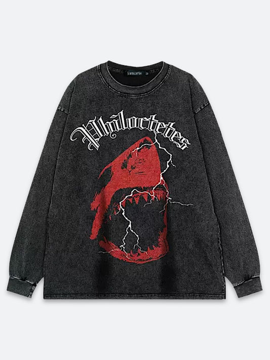 SHARKS OF THE ABYSS VINTAGE LONGSLEEVE