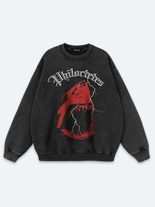 SHARKS OF THE ABYSS VINTAGE CREWNECK