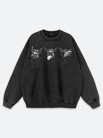 TRIFECTA DOBERMAN DELIGHTS VINTAGE CREWNECK