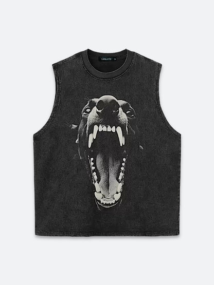 FERAL ROAR VINTAGE SLEEVELESS SHIRT