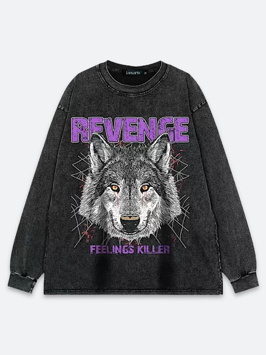 SPIRIT OF VENGEANCE WOLF VINTAGE LONGSLEEVE