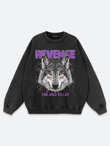 SPIRIT OF VENGEANCE WOLF VINTAGE CREWNECK