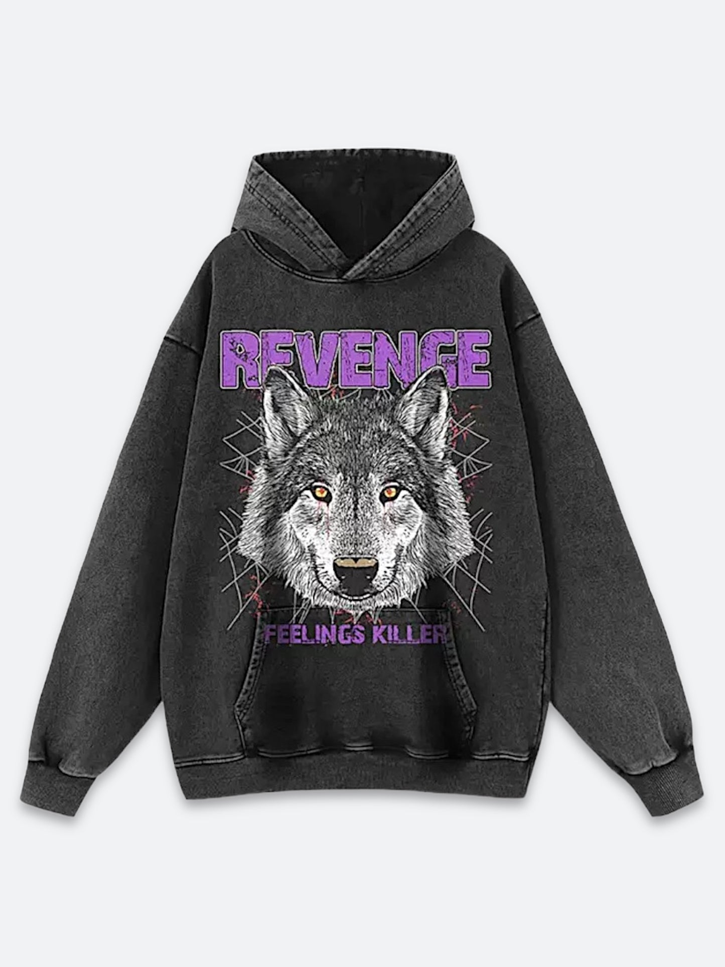 SPIRIT OF VENGEANCE WOLF VINTAGE HOODIE