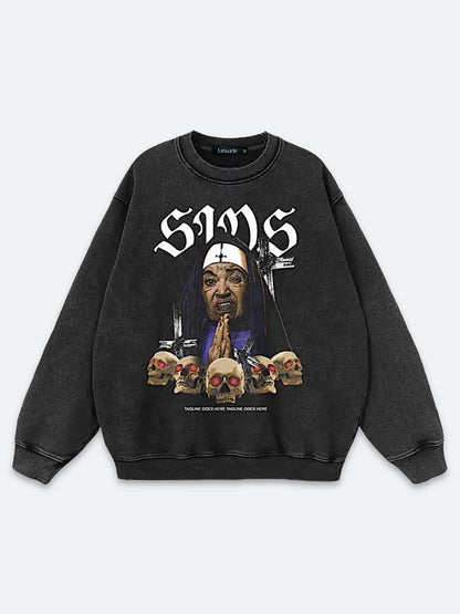 SINISTER PRAYERS VINTAGE CREWNECK