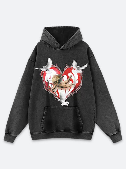 HEART'S LOCK VINTAGE HOODIE