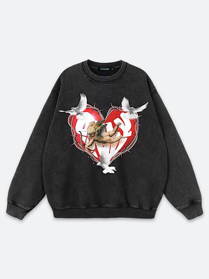 HEART'S LOCK VINTAGE CREWNECK