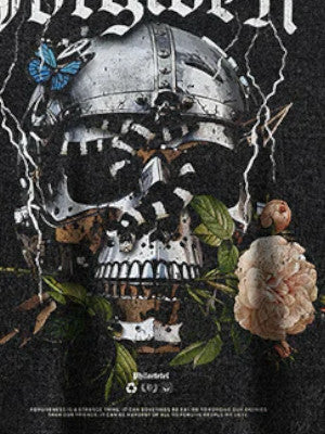 STEEL SKULL BLOSSOM VINTAGE CREWNECK